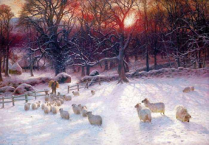 Joseph Farquharson Beneath the Snow Encumbered Branches China oil painting art